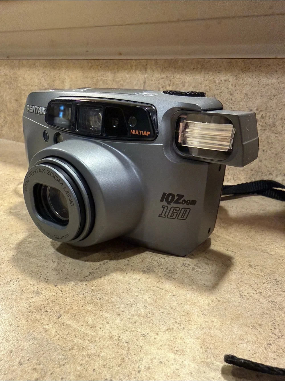 Vintage Pentax IQZoom 160 35mm Point & Shoot Film Camera - New Battery - Tested